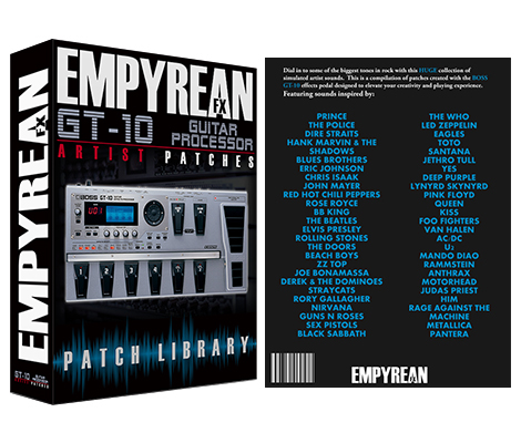 Boss GT-10 Artist Patches - EmpyreanFX