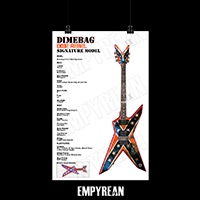 Dimebag Darrell Dean Dixie Rebel Guitar Specs Poster Pantera Art Print