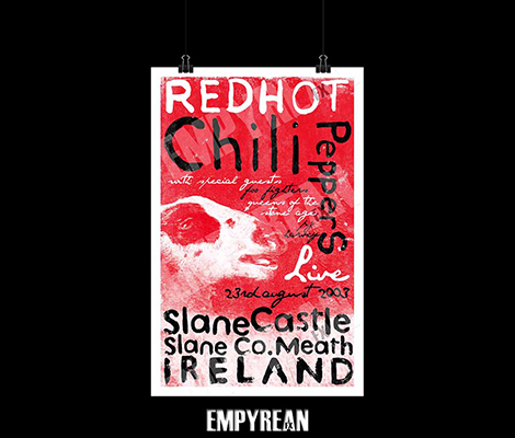 Picasso værdig noget Red Hot Chili Peppers Concert Poster - Live Slane Castle - Free Shipping